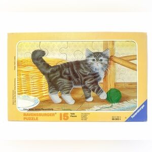 The Cat : Ravensburger Puzzle - Vintage HTF like new made in West Germany 15 pcs